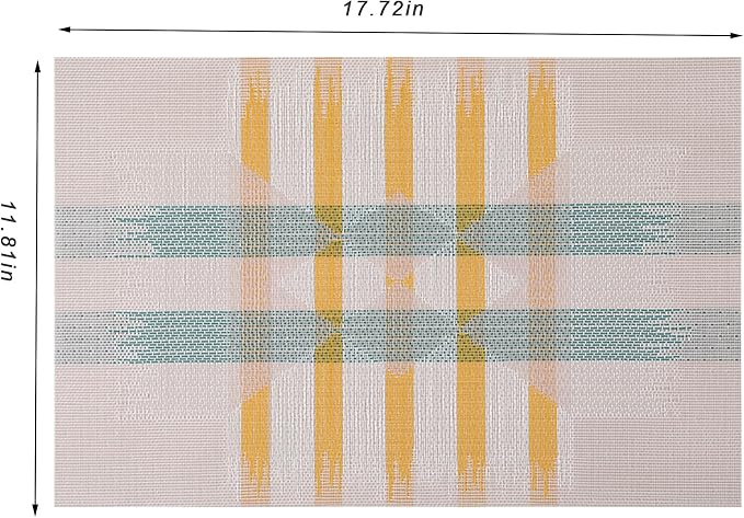 Placemats Set of 4 Washable Indoor | Outdoor Vinyl Place Mats - Image 2