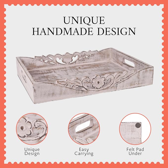 Orchid Mango Wood Serving Tray - Image 7