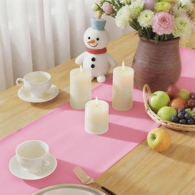 Pink Table Runner, Waterproof Washable Runners 108 Inches Long | Reusable - Image 6