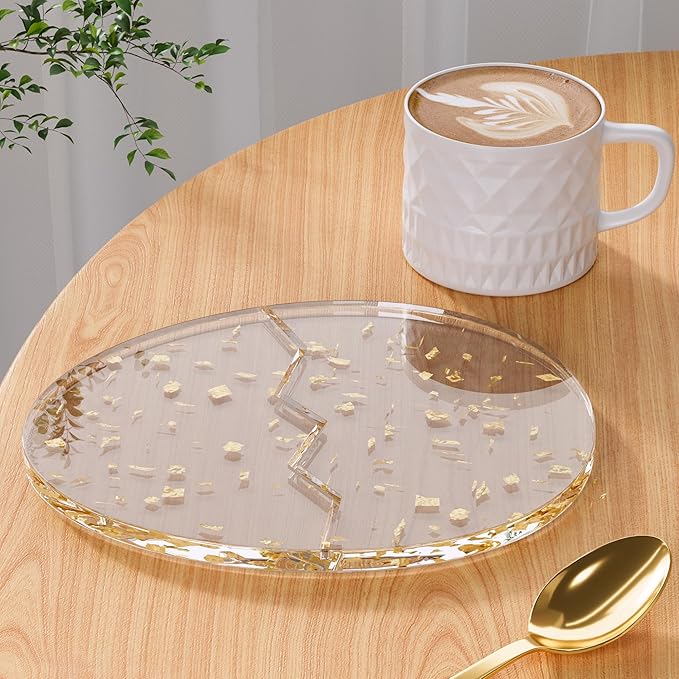 Acrylic Coaster Decorative Plates, Office Desk Accessories by Leadiy