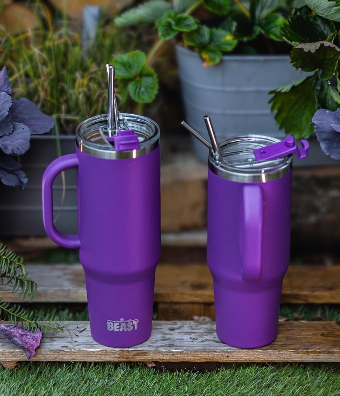 Beast 50 oz Tumbler with Handle Stainless Steel Vacuum Insulated Coffee Ice Cup - Image 2