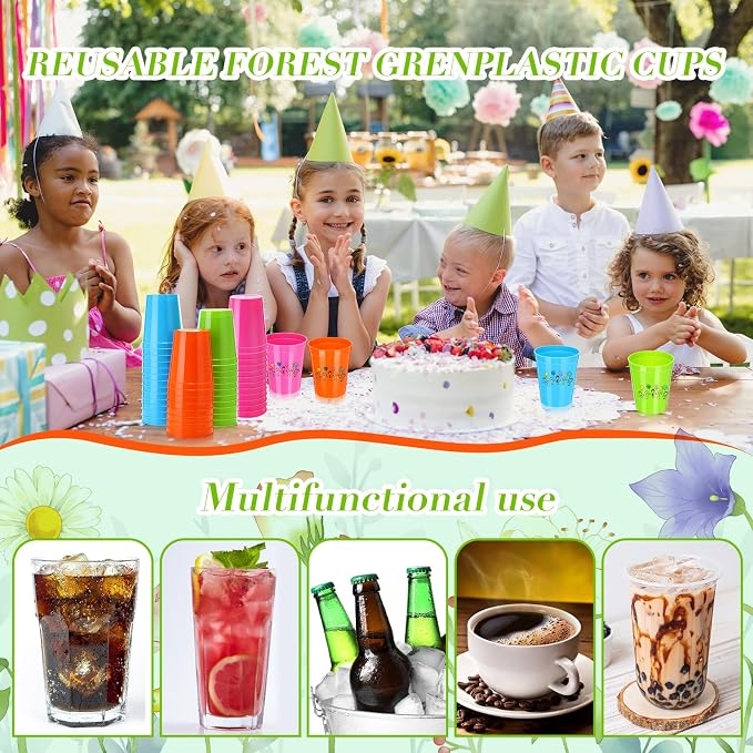 Yungyan 50 Pack 16 oz Stadium Cups Reusable Plastic Cups Blank Drink Stadium - Image 7