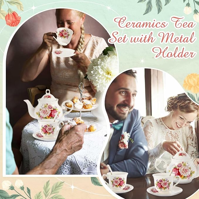 Zhehao 20 Pcs Porcelain Tea Set - Image 6
