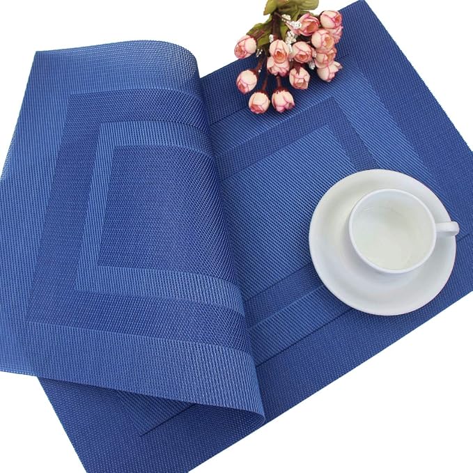 PIGCHCY Placemats Set of 12 Washable Durable Place Mats Vinyl Heat Resistant - Image 7