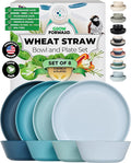 Grow Forward Premium Wheat Straw Plates and Bowls Sets by GrowForward