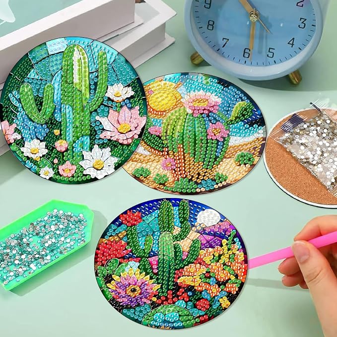 Mrnsiet 8PCS Diamond Art Coasters - Image 5