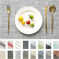 Placemats Set of 12 Vinyl/Plastic Woven Place Mats by Unknown