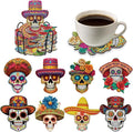 Sugar Skull Diamond Art Coasters by INCOK