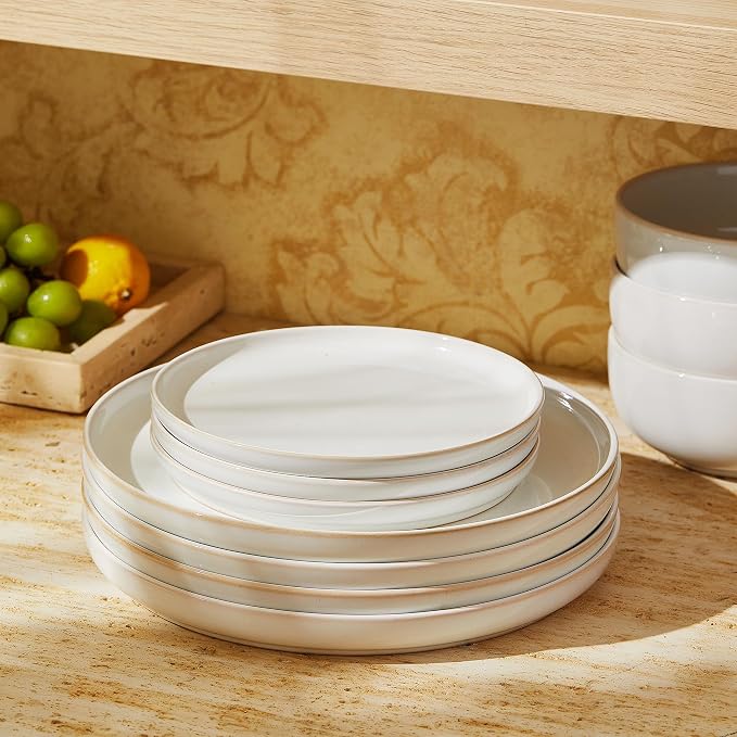 Junko Flat Dinner Plate Set of 4, 10.8 inch - Image 7