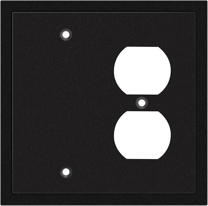 Modern Edge Decorative Wall Plate Switch Plate Outlet Cover, Durable Solid Zinc by HenneBery