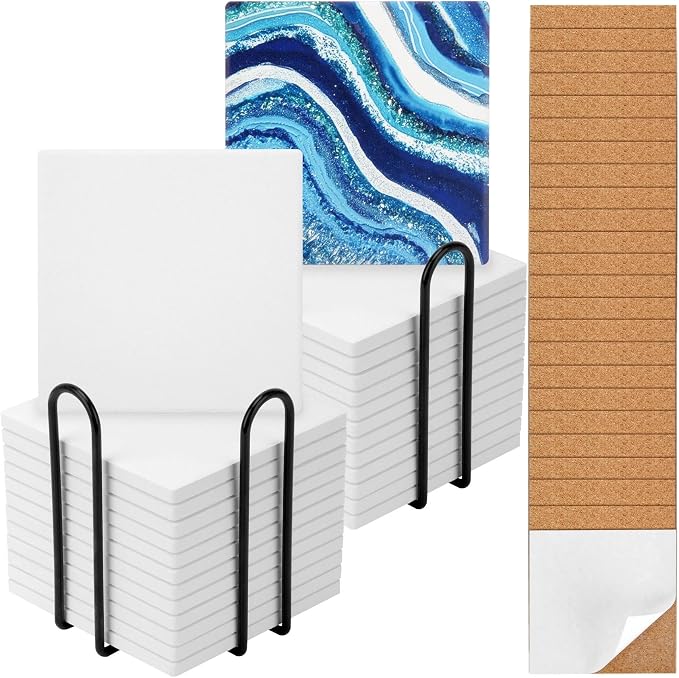 24 Pack 4 in Unglazed Ceramic Tiles by Colovis
