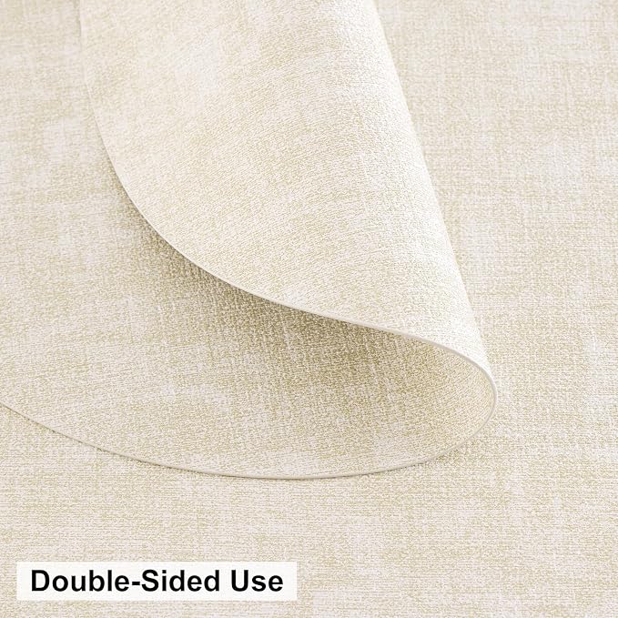 Round Faux Leather Placemat and Coaster 6 Packs, Washable Heat Resistant Dining - Image 4