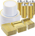 BESTVIP 900PCS Gold Dinnerware Set by Bestvip