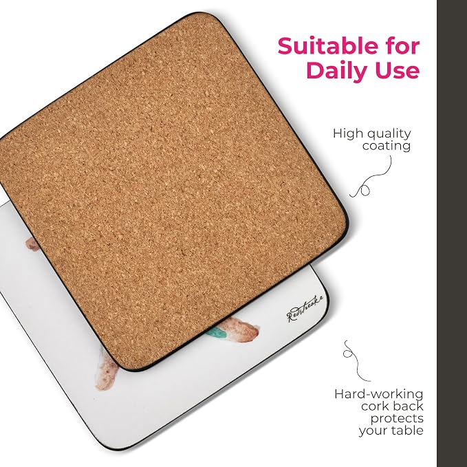Pimpernel Coastal Shore Coasters, Cork-Backed Drink Mats - Image 5