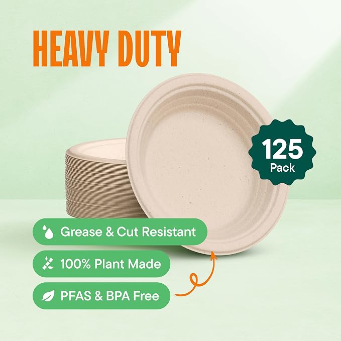 100% Compostable Deep Dish Plates - Image 2