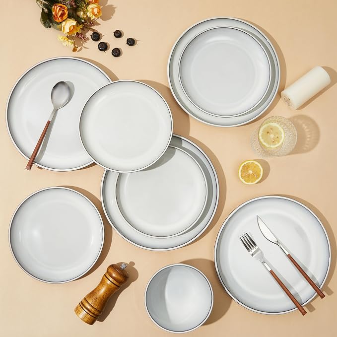16 Piece Double Bowl Dinnerware Sets - Image 6
