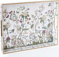 Serving Tray with Handles, Rectangular Plastic Tray 15.75x11.81 Inch, Floral by Origtray