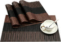 SHACOS Placemats Set of 4 Woven Vinyl Table Mats Place Mats by SHACOS