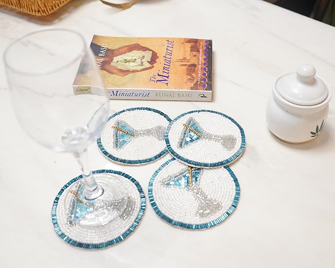 Set of 4 Beaded Farmhouse Coasters - Image 8