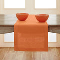 Solino Home 100% Pure Linen Dining Table Runner Pumpkin Woven, 14 x 90 in | by SolinoHome