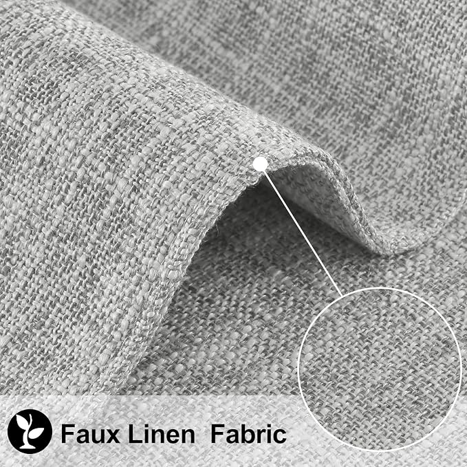 Faux Cotton Linen Placemats Set of 6, Cloth Washable Farmhouse Dining Table Mats - Image 2