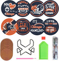 Bartogro 8 Pcs Diamond Painting Coaster Kits, DIY Football Diamond Art Coasters by Bartogro