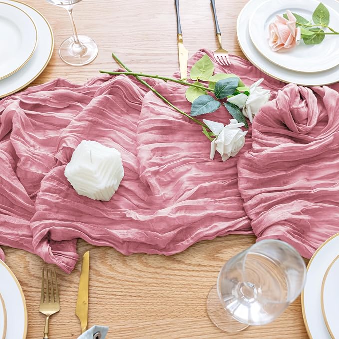 Cheesecloth Table Runner 10FT Boho Gauze Runner - Image 5
