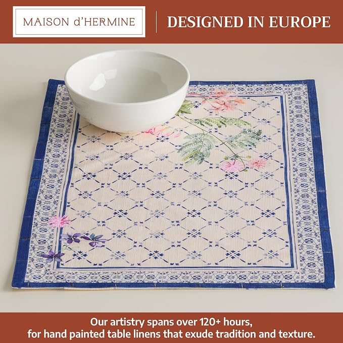 Maison d' Hermine Placemats Set of 4 Reusable 100% Cotton | Cloth Place Mats - Image 2