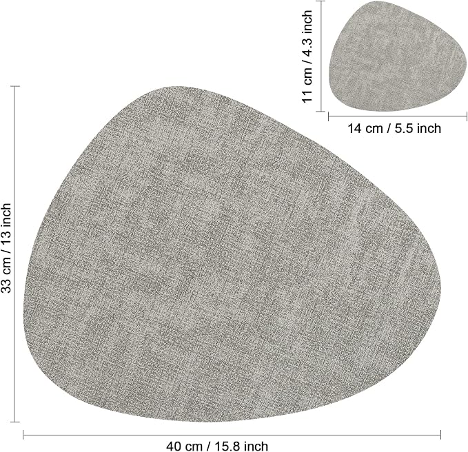 Faux Leather Placemats Set of 6, Dual Sided - Image 9