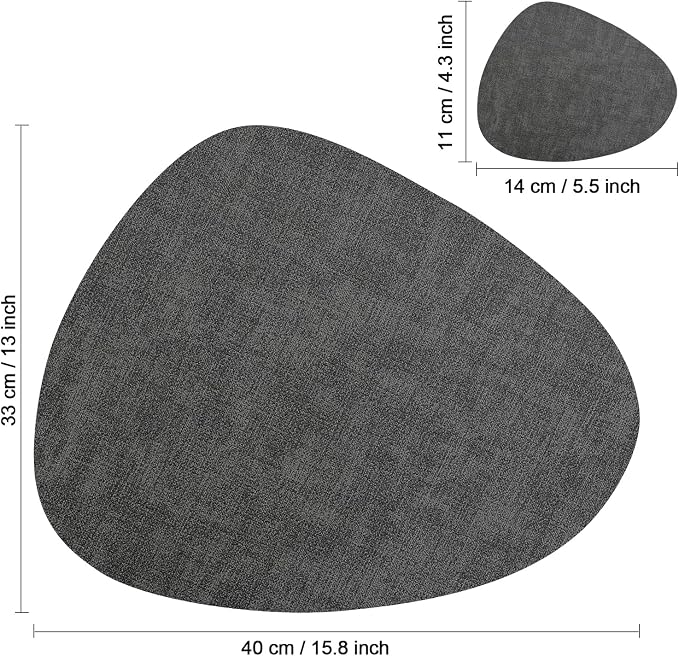 Faux Leather Placemats Set of 4, Dual Sided - Image 9