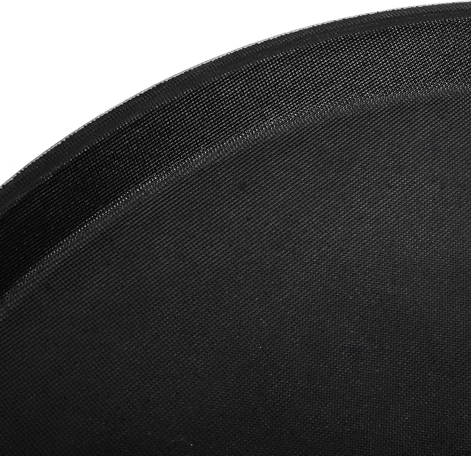 TOPZEA 3 Pack Large Restaurant Serving Tray, 18 Inch Plastic Black Round Server - Image 4