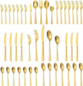 45 Piece Gold Silverware Set by KINGSTONE