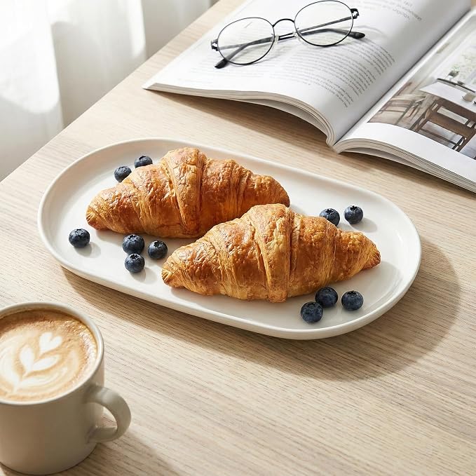 Oval Platter Oval Trays 2 Pack for Entertaining, New Bone Porcelain, 12 x 5.78 - Image 4