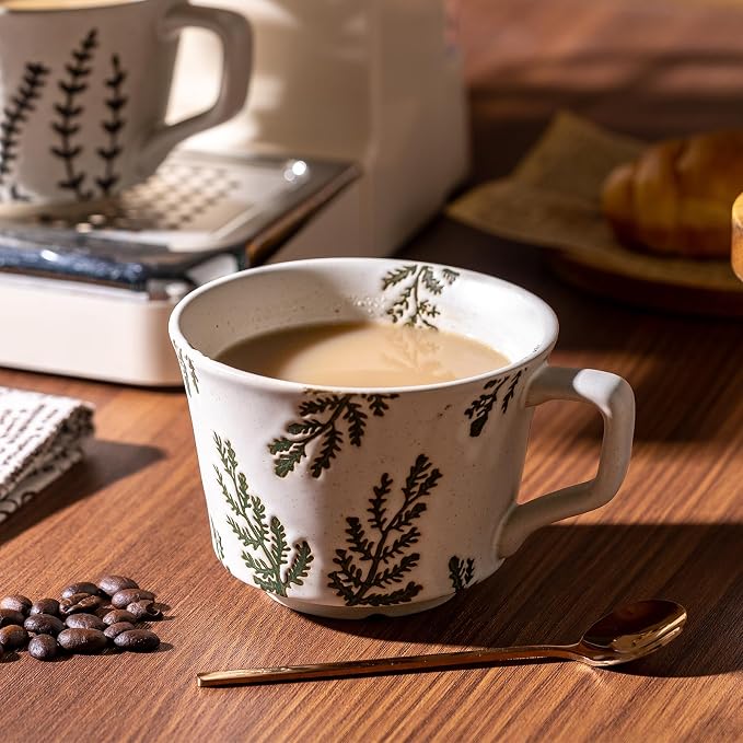 Mug Set of 2 Coffee Mugs Set 11 Ounce, Porcelain Cups - Image 6