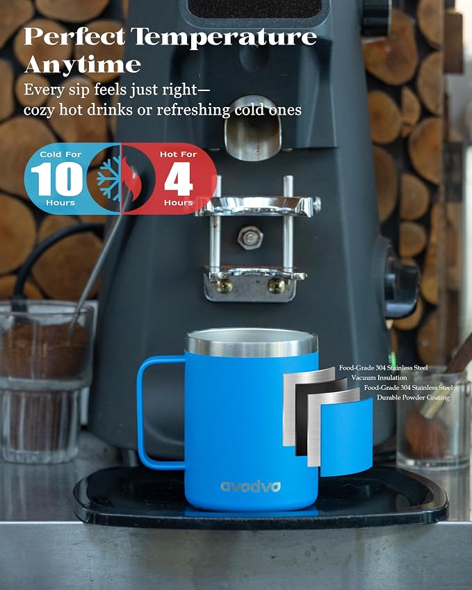 8 Pack 12oz Insulated Coffee Mug - Image 2