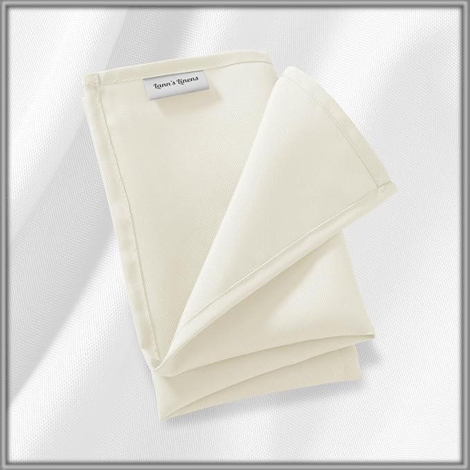 Lann's Linens Set of 12 Cloth Dinner Napkins, 20-inch Polyester Napkins - Image 6