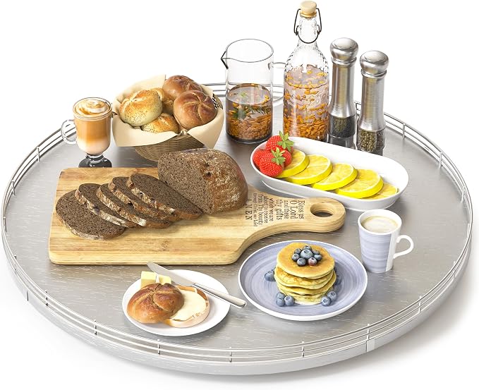 Oroyutor 18-Inch Oak Lazy Susan Organizer by Oroyutor