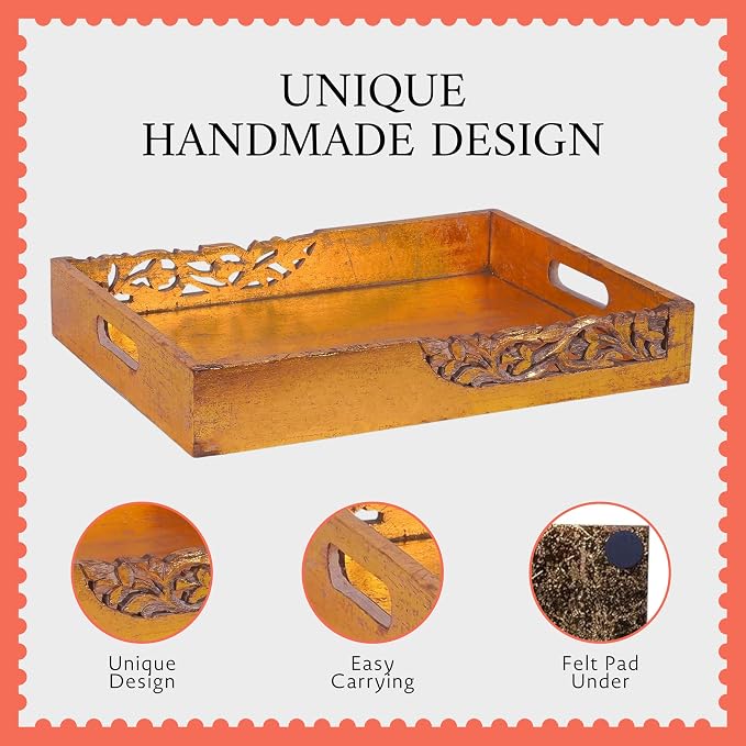 Flourish Mango Wood Serving Tray - Image 7