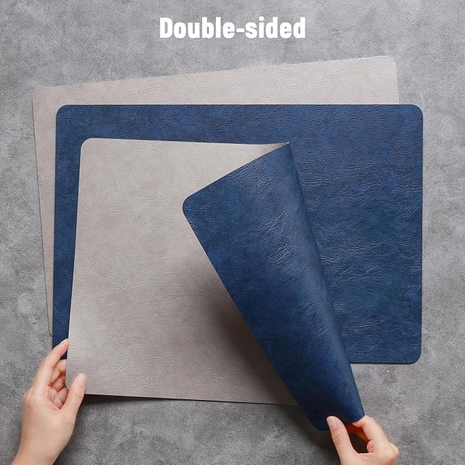 Vinyl Placemats Set of 6, Dual Sided Place Mats - Image 2