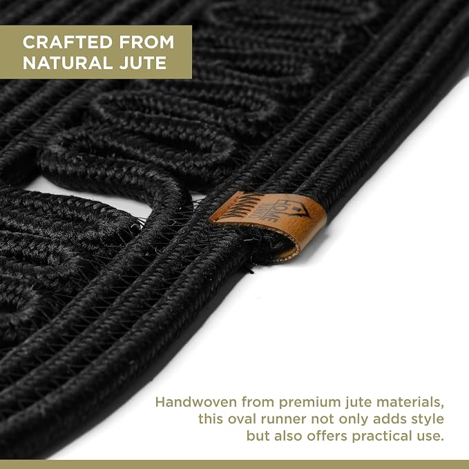 Oval Jute Table Runner | Woven Braided Dining Runner | Natural Textured Rattan - Image 5