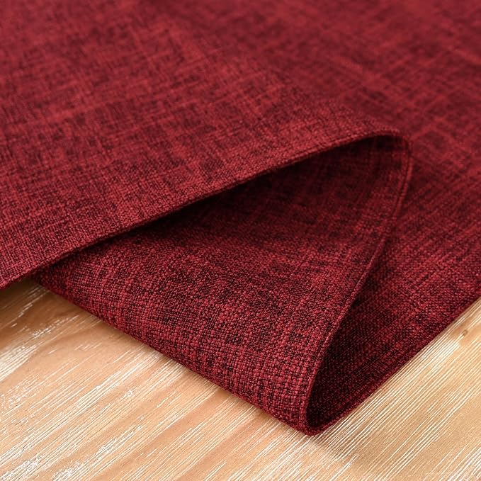 NEWISHER Reversible Double Layer Table Runner Faux Linen Fabric, 13x72inch | - Image 4