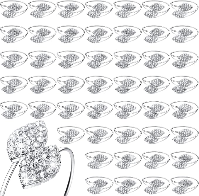Hotop 300 Pcs Silver Napkin Rings Set by HOTOP