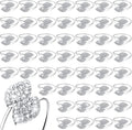 Hotop 24 Pcs Silver Napkin Rings Set by HOTOP