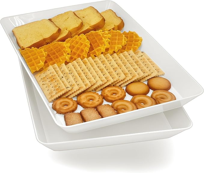 Serving Tray Platter, 14.5'' x 9.5'' 2 Pcs Food Tray by Unknown