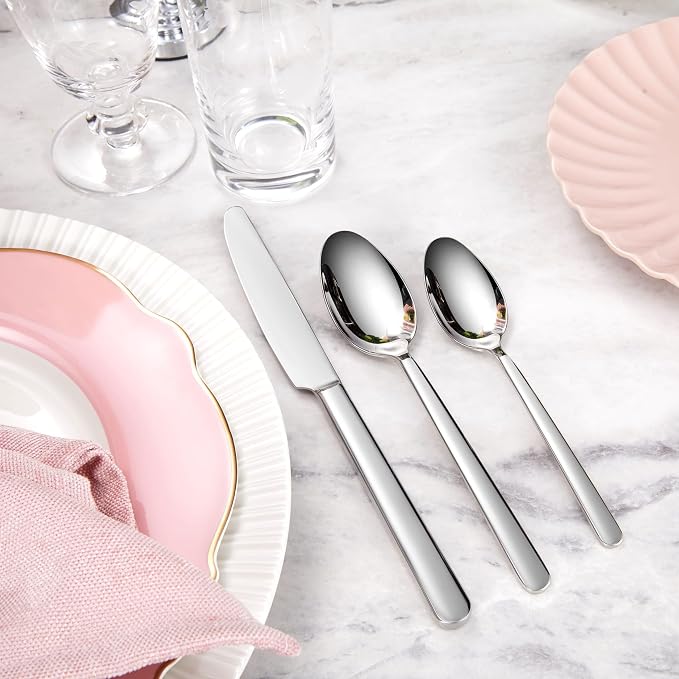 Premium Aline 4-Piece 7.4-Inch Dinner Spoon Set | 18/10 Stainless Steel Dinner - Image 9