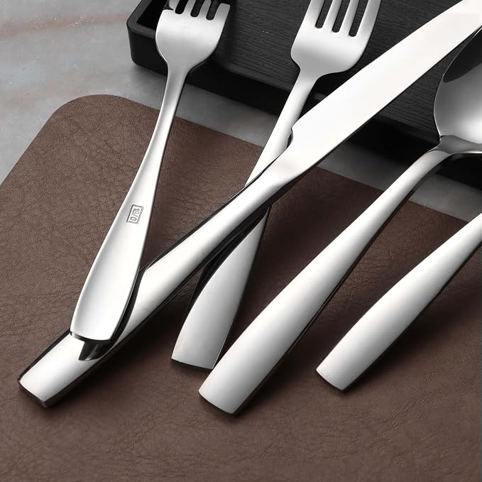 Onader 40 Piece Heavy Duty Silverware Set, Stainless Steel Flatware Cutlery Set - Image 4
