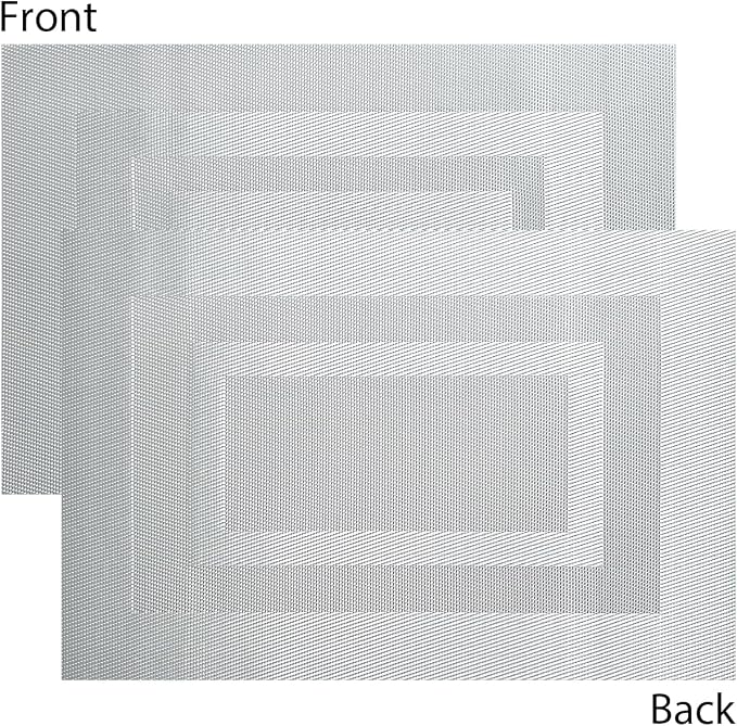 PIGCHCY Placemats Set of 12 Washable Durable Place Mats Vinyl Heat Resistant - Image 3