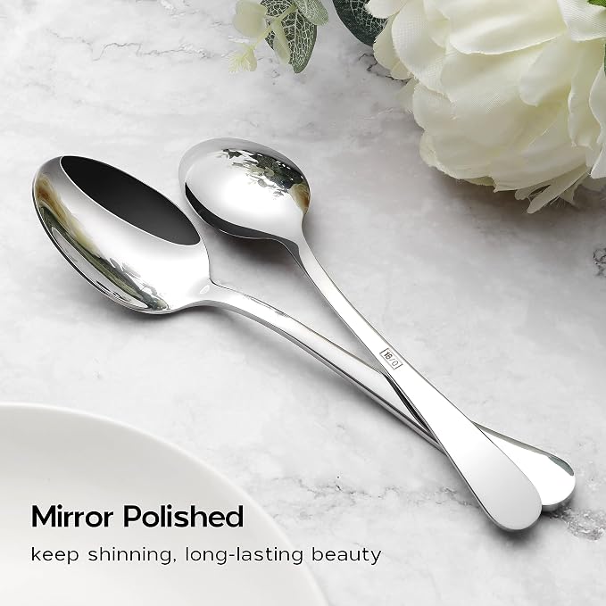 Onader 60 Piece Heavy Duty Flatware Set, Stainless Steel Silverware Cutlery Set - Image 8