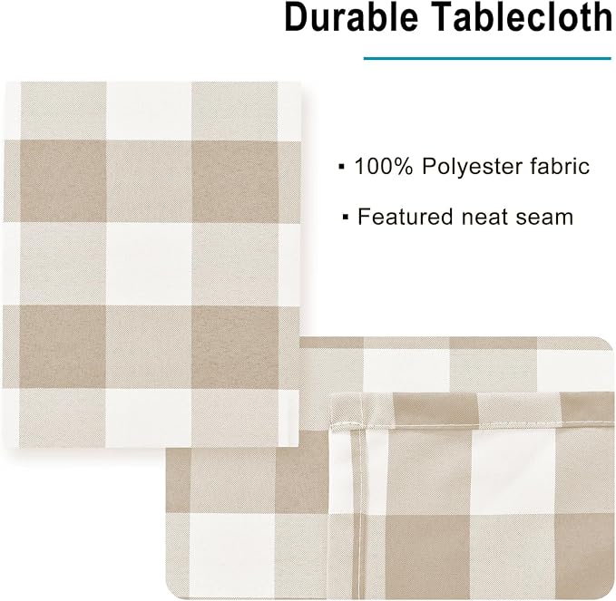 Checkered Tablecloth Rectangle 54 x 80 Inch - Image 3