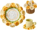 Crochet Flower Coasters, Handmade Bouquet Coasters by VaneOak